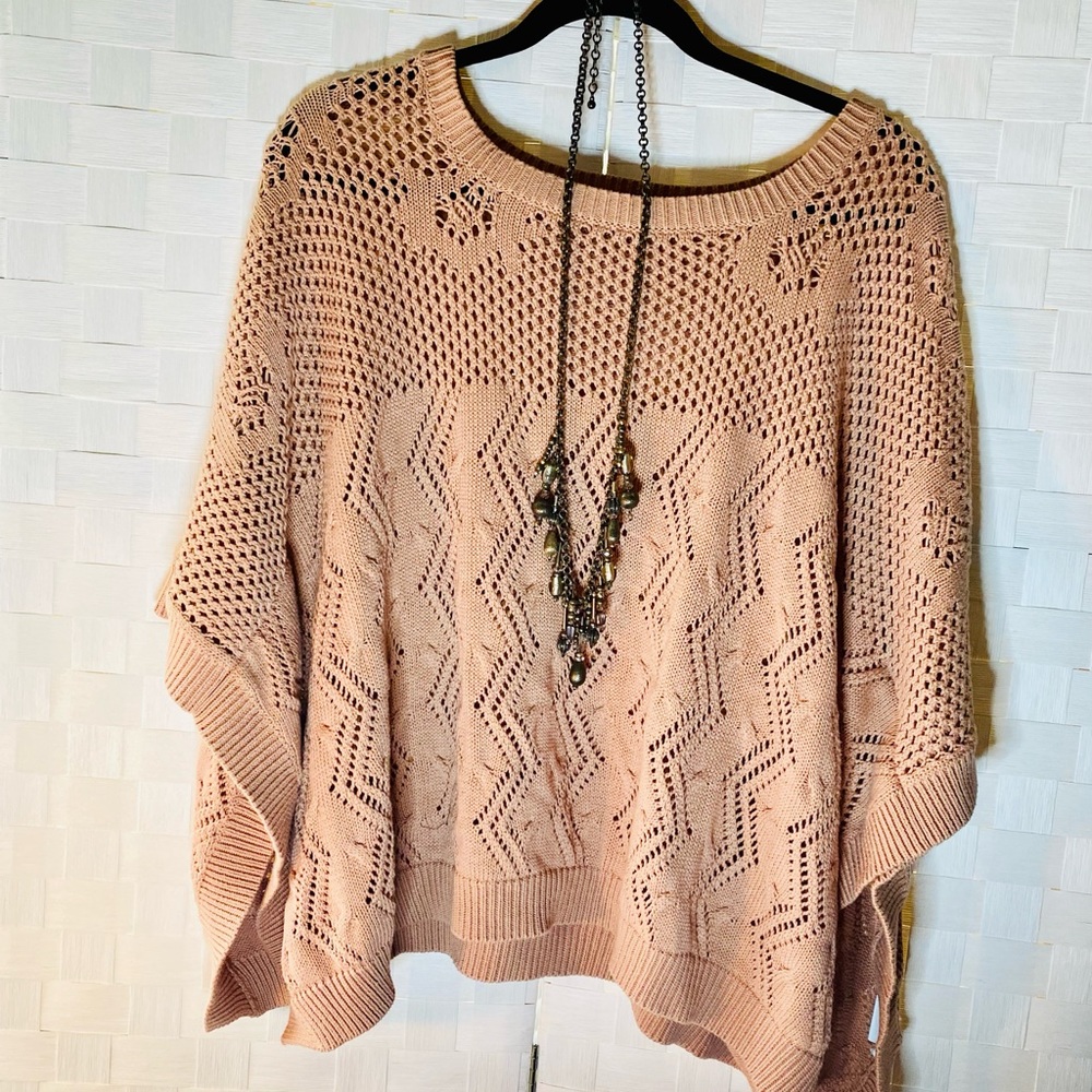 Hazel Brand, Blush Colored Poncho